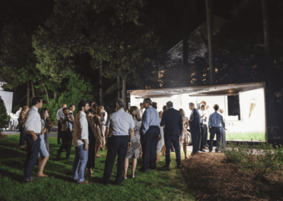 Late night line for an ice cream dessert