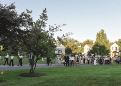 Recessional from the beach with band