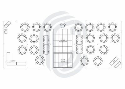 40′ by 100′ Pole Tent for 186 Guests