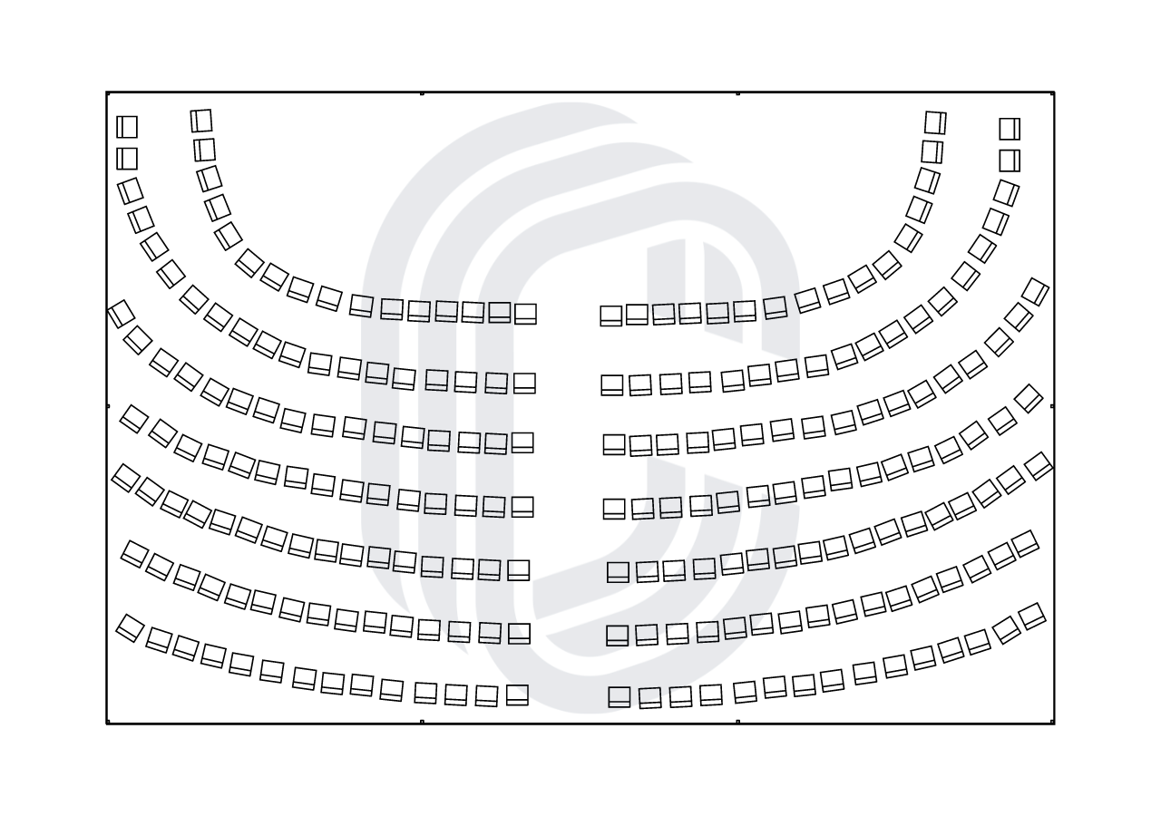 40x60poletent_235guestceremony 40' by 60' Pole Tent Layout for a 235 Guest Ceremony