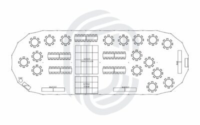 45′ by 124′ Sailcloth Tent for a 216 Guest Wedding