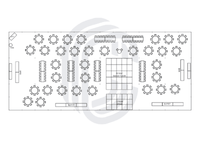 60′ by 140′ Pole Tent for 362 Guests