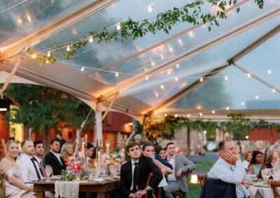 clear top frame tent wedding