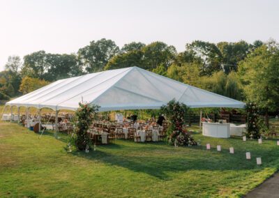 White Frame Tent Rental for a Wedding