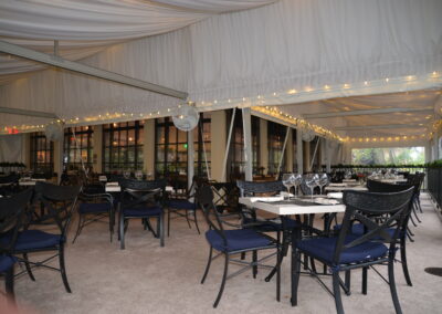 custom awning tent with carpeting
