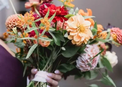 Bright floral bridal bouquet for a Winterthur Wedding