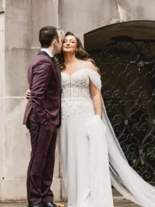 Bride and Groom portrait at winterthur