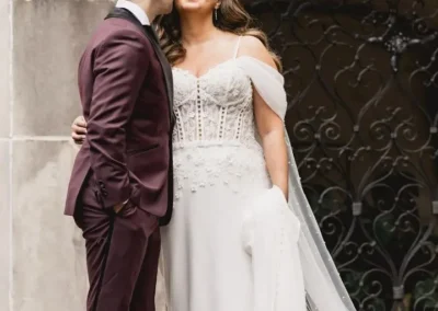 Bride and Groom portrait at winterthur