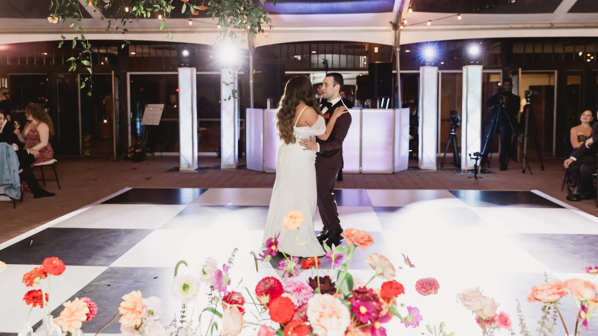 Bride and Groom First Dance Under Tent at Winterthur