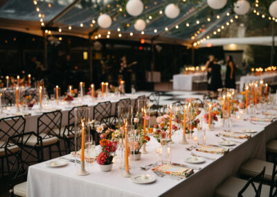 clear top tent over tables and chairs