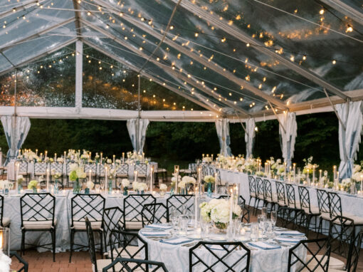 Dusty Blue & White Winterthur Wedding