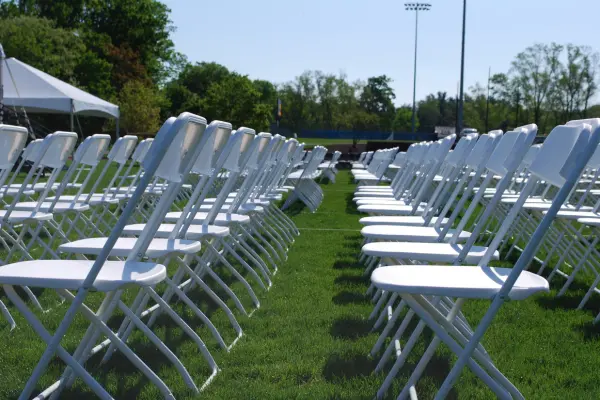 White & Birch checkered dance floor on a rooftop reception by Collective Event Group