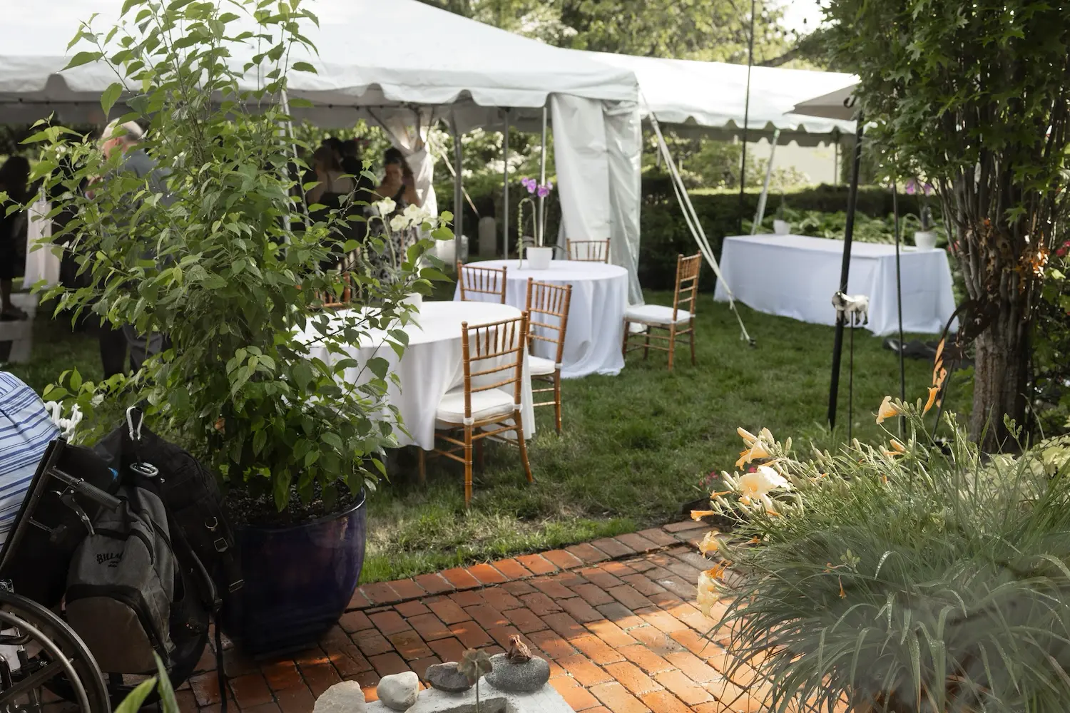 Summer Home Wedding with Custom Interconnected Tents Design