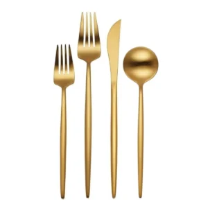 Cove Gold Satin Flatware Rental