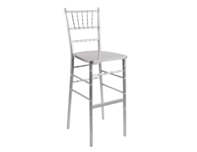 Silver Chiavari Barstool rental by Collective Event Group, without cushion